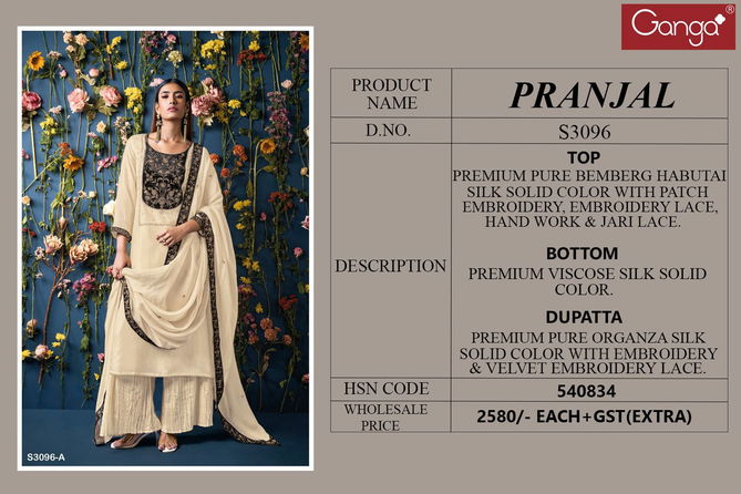 Pranjal By Ganga Designer Dress Material Orders In India